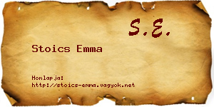 Stoics Emma névjegykártya