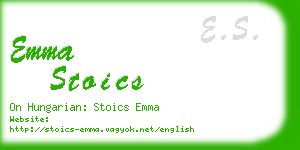 emma stoics business card